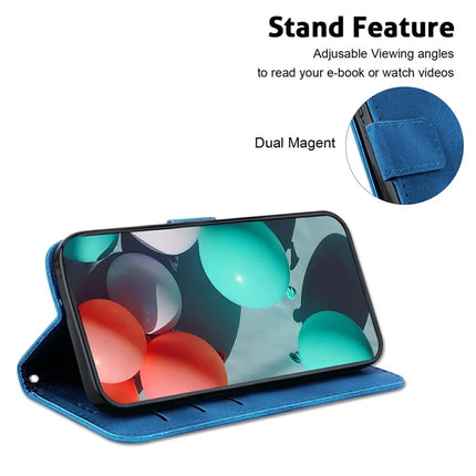 For OnePlus 13 Stand Case 7-Shaped Pattern Imprint Leather Phone Cover