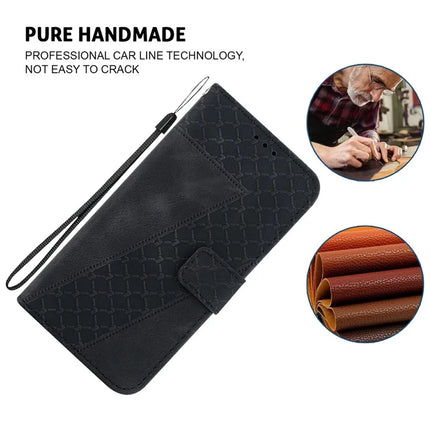 For OnePlus 13 Stand Case 7-Shaped Pattern Imprint Leather Phone Cover