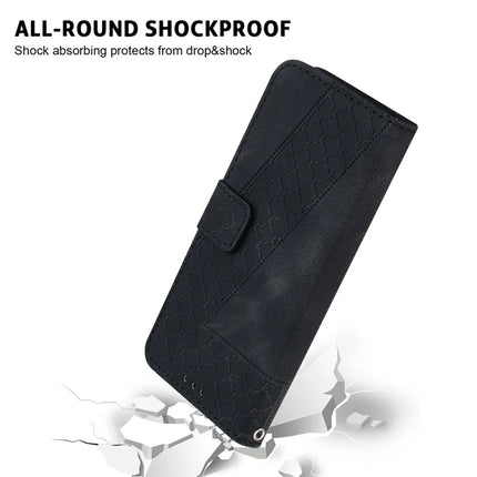 For OnePlus 13 Stand Case 7-Shaped Pattern Imprint Leather Phone Cover