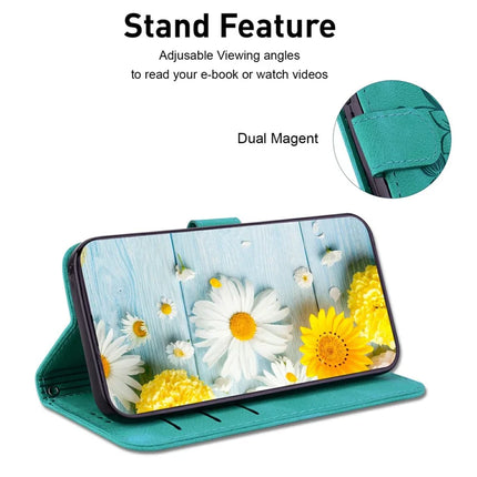 For OnePlus 13 Case Lily Flower Imprint Leather Phone Cover with Stand