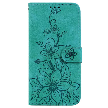 For OnePlus 13 Case Lily Flower Imprint Leather Phone Cover with Stand