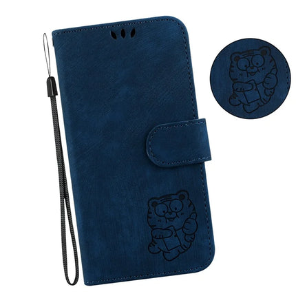 For OnePlus 13 Wallet Case Tiger Imprint Leather Shockproof Phone Cover