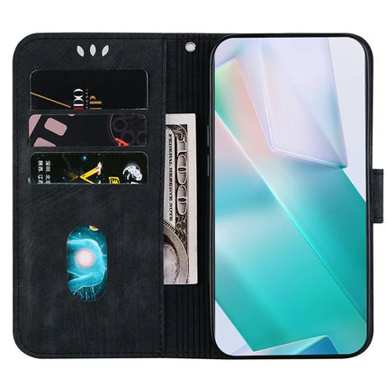 For OnePlus 13 Wallet Case Tiger Imprint Leather Shockproof Phone Cover