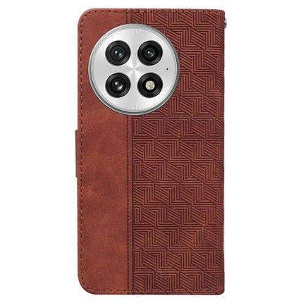 For OnePlus 13 Case Geometry Pattern Leather Wallet Phone Cover