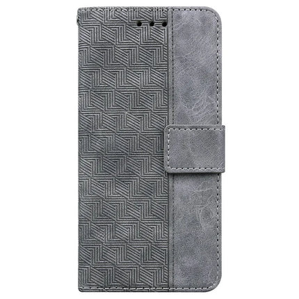 For OnePlus 13 Case Geometry Pattern Leather Wallet Phone Cover