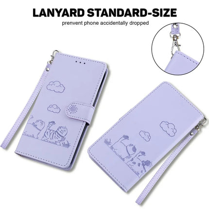 For OnePlus 13 Case RFID Blocking Kitten Pattern TPU+PU Leather Phone Cover