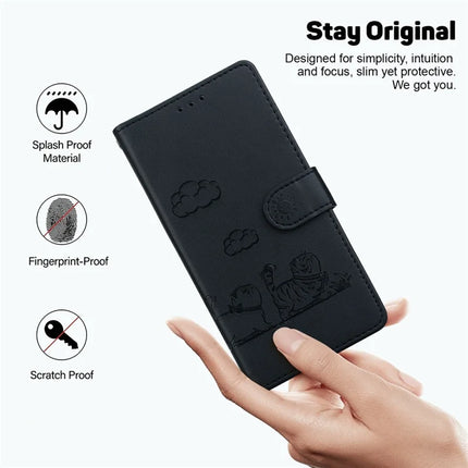 For OnePlus 13 Case RFID Blocking Kitten Pattern TPU+PU Leather Phone Cover