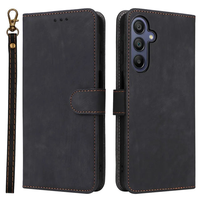 For Samsung Galaxy A26 5G Wallet Case RFID Blocking PU Leather Cover Stand View - Black