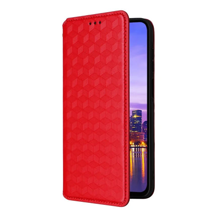 For Samsung Galaxy A26 5G Wallet Case Rhombus Imprinted Leather Phone Cover