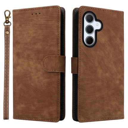 For Samsung Galaxy A56 5G Wallet Case RFID Blocking PU Leather Cover Stand View - Brown