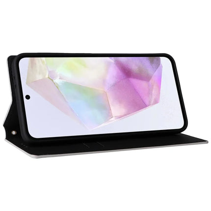 For Samsung Galaxy A56 5G Wallet Case Rhombus Imprinted Leather Phone Cover