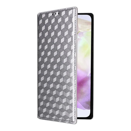 For Samsung Galaxy A56 5G Wallet Case Rhombus Imprinted Leather Phone Cover