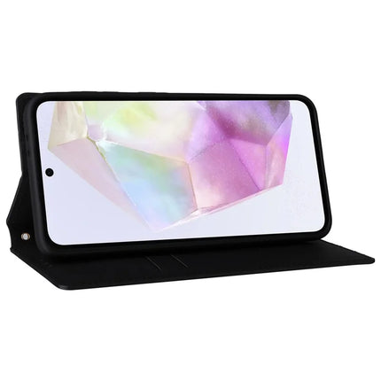 For Samsung Galaxy A56 5G Wallet Case Rhombus Imprinted Leather Phone Cover