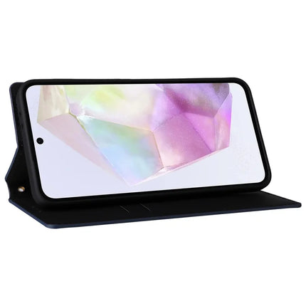 For Samsung Galaxy A56 5G Wallet Case Rhombus Imprinted Leather Phone Cover