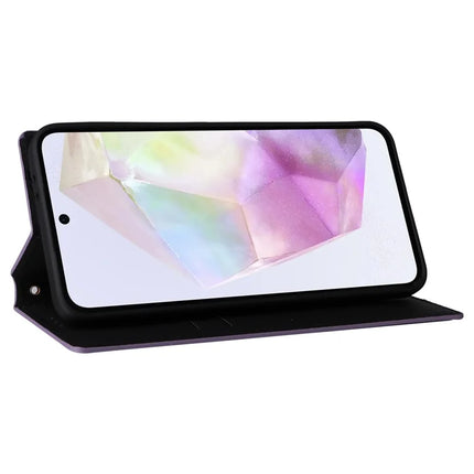 For Samsung Galaxy A56 5G Wallet Case Rhombus Imprinted Leather Phone Cover