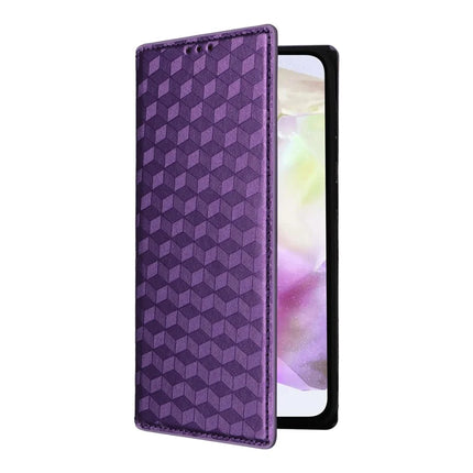 For Samsung Galaxy A56 5G Wallet Case Rhombus Imprinted Leather Phone Cover