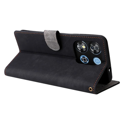For Oukitel C57 Pro / C57s Wallet Case RFID Blocking PU Leather Cover Stand View