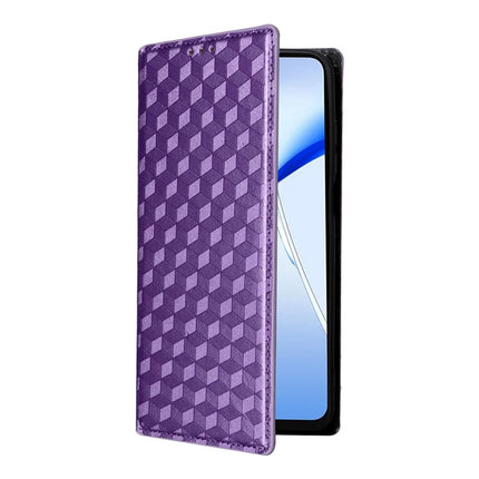 For Oukitel C57 Pro / C57s Wallet Case Rhombus Imprinted Leather Phone Cover