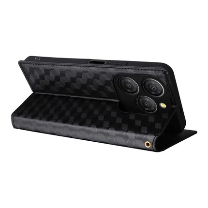 For Blackview Shark 9 5G Wallet Case Rhombus Imprinted Leather Phone Cover