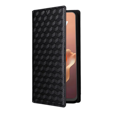 For Blackview Shark 9 5G Wallet Case Rhombus Imprinted Leather Phone Cover