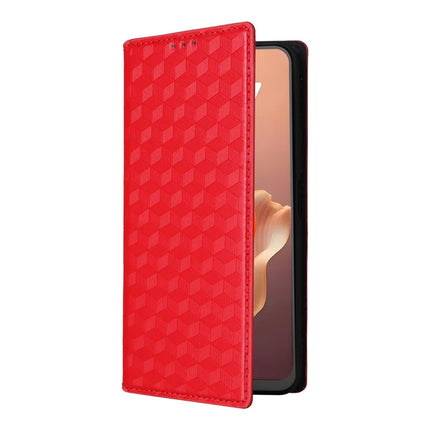For Blackview Shark 9 5G Wallet Case Rhombus Imprinted Leather Phone Cover