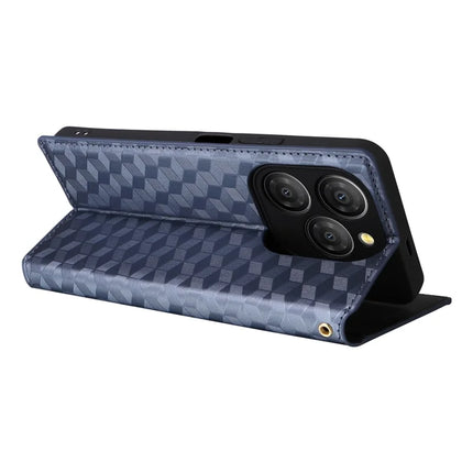 For Blackview Shark 9 5G Wallet Case Rhombus Imprinted Leather Phone Cover