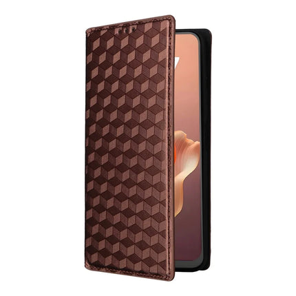 For Blackview Shark 9 5G Wallet Case Rhombus Imprinted Leather Phone Cover