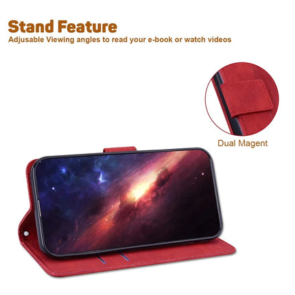 For Motorola Moto G75 5G Case Geometry Pattern Leather Wallet Phone Cover
