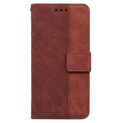 For Motorola Moto G75 5G Case Geometry Pattern Leather Wallet Phone Cover