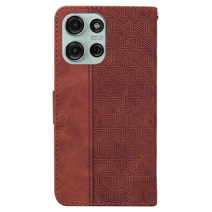For Motorola Moto G75 5G Case Geometry Pattern Leather Wallet Phone Cover