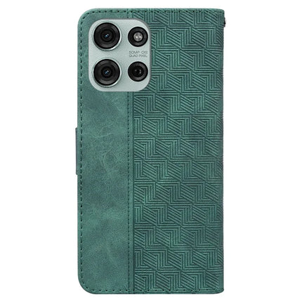 For Motorola Moto G75 5G Case Geometry Pattern Leather Wallet Phone Cover
