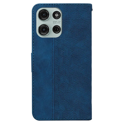 For Motorola Moto G75 5G Case Geometry Pattern Leather Wallet Phone Cover