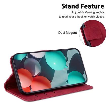 For Honor Magic7 Lite 5G / X9c 5G / X60 Pro 5G Stand Case 7-Shaped Pattern Imprint Leather Phone Cover