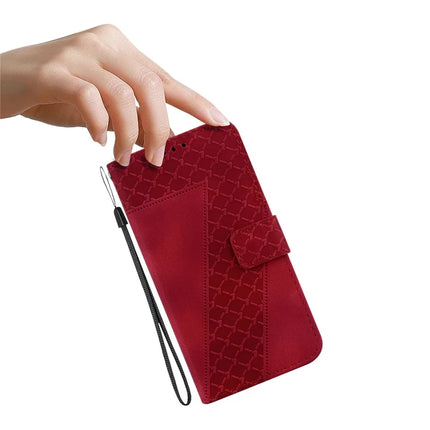 For Honor Magic7 Lite 5G / X9c 5G / X60 Pro 5G Stand Case 7-Shaped Pattern Imprint Leather Phone Cover