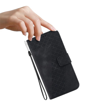 For Honor Magic7 Lite 5G / X9c 5G / X60 Pro 5G Stand Case 7-Shaped Pattern Imprint Leather Phone Cover
