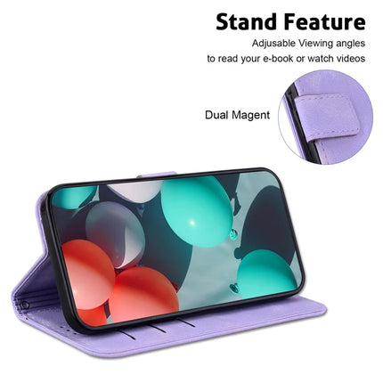 For Honor Magic7 Lite 5G / X9c 5G / X60 Pro 5G Stand Case 7-Shaped Pattern Imprint Leather Phone Cover