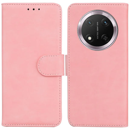 For Honor Magic7 Lite 5G / X9c 5G / X60 Pro 5G Case Solid Color Leather Wallet Phone Cover - Pink