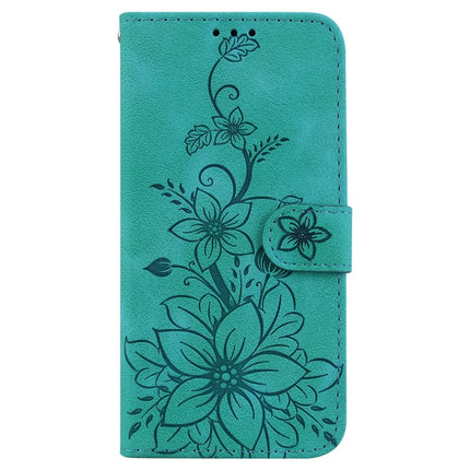 For Honor Magic7 Lite 5G / X9c 5G / X60 Pro 5G Case Lily Flower Imprint Leather Phone Cover with Stand