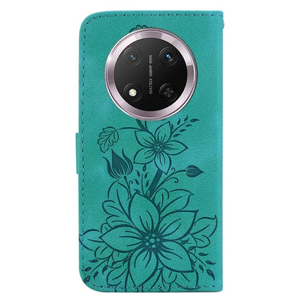 For Honor Magic7 Lite 5G / X9c 5G / X60 Pro 5G Case Lily Flower Imprint Leather Phone Cover with Stand