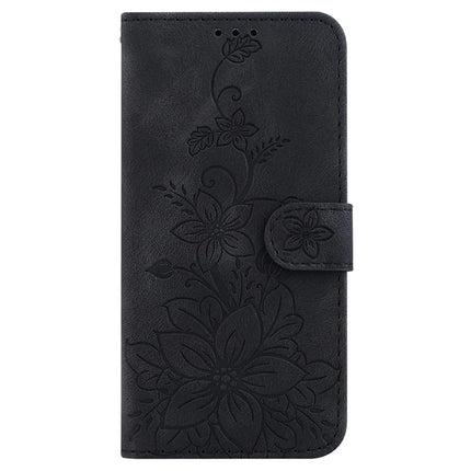 For Honor Magic7 Lite 5G / X9c 5G / X60 Pro 5G Case Lily Flower Imprint Leather Phone Cover with Stand
