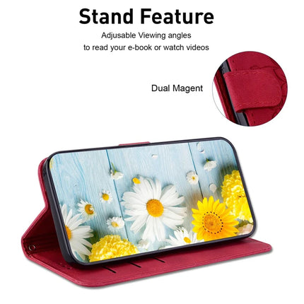 For Honor Magic7 Lite 5G / X9c 5G / X60 Pro 5G Case Lily Flower Imprint Leather Phone Cover with Stand