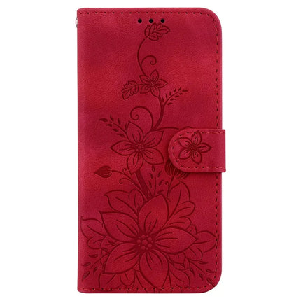 For Honor Magic7 Lite 5G / X9c 5G / X60 Pro 5G Case Lily Flower Imprint Leather Phone Cover with Stand