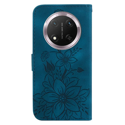 For Honor Magic7 Lite 5G / X9c 5G / X60 Pro 5G Case Lily Flower Imprint Leather Phone Cover with Stand