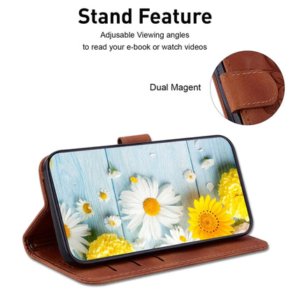 For Honor Magic7 Lite 5G / X9c 5G / X60 Pro 5G Case Lily Flower Imprint Leather Phone Cover with Stand