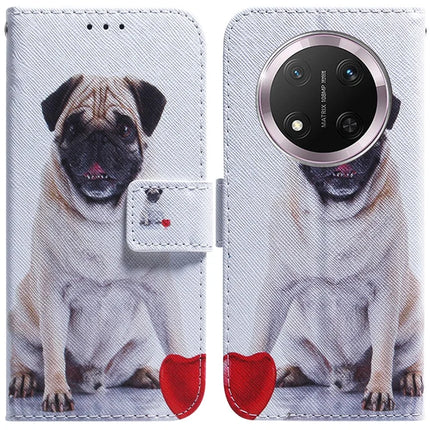 For Honor Magic7 Lite 5G / X9c 5G / X60 Pro 5G Wallet Case Pattern Print Leather Phone Cover - Dog