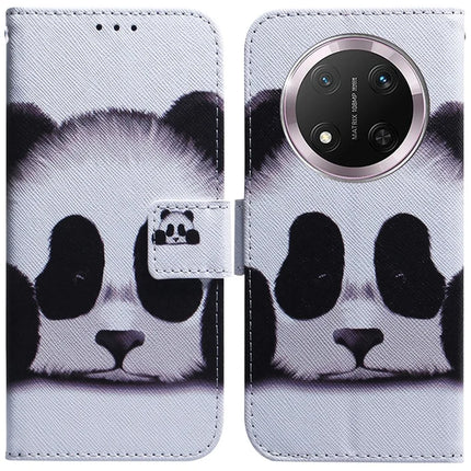 For Honor Magic7 Lite 5G / X9c 5G / X60 Pro 5G Wallet Case Pattern Print Leather Phone Cover - Panda