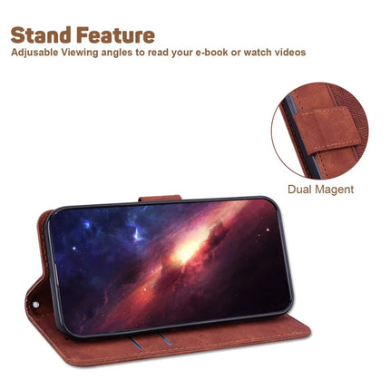 For Honor Magic7 Lite 5G / X9c 5G / X60 Pro 5G Case Geometry Pattern Leather Wallet Phone Cover