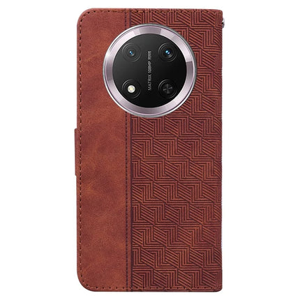 For Honor Magic7 Lite 5G / X9c 5G / X60 Pro 5G Case Geometry Pattern Leather Wallet Phone Cover