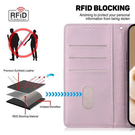 For Honor Magic7 Lite 5G / X9c 5G / X60 Pro 5G Case RFID Blocking Kitten Pattern TPU+PU Leather Phone Cover