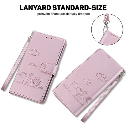 For Honor Magic7 Lite 5G / X9c 5G / X60 Pro 5G Case RFID Blocking Kitten Pattern TPU+PU Leather Phone Cover